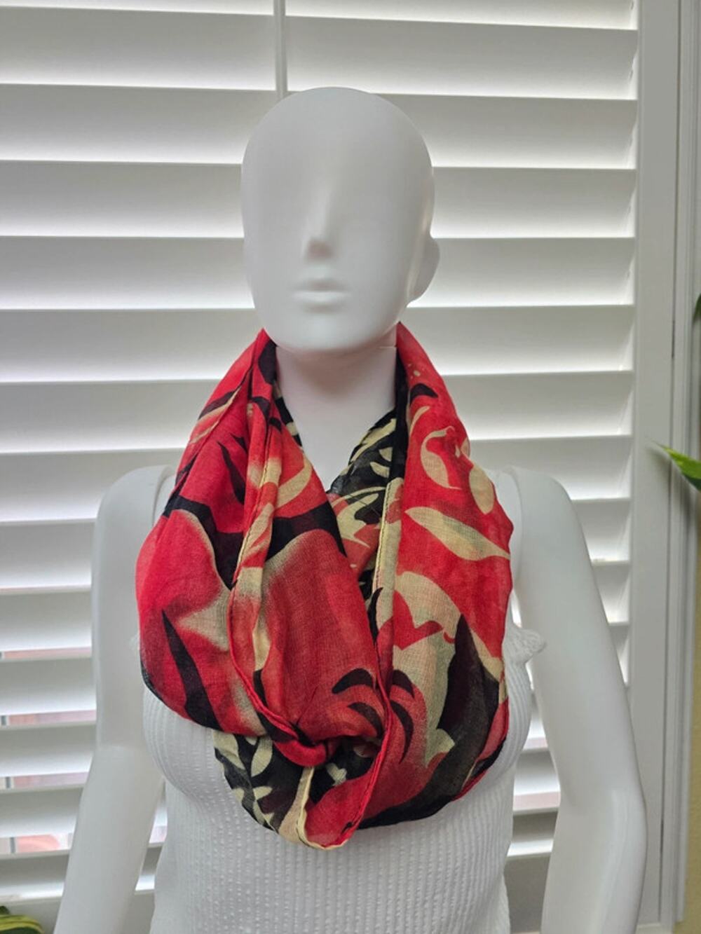 Flower Pattern Multicolor Y2K 90s Cottage Infinity Scarf OSFM